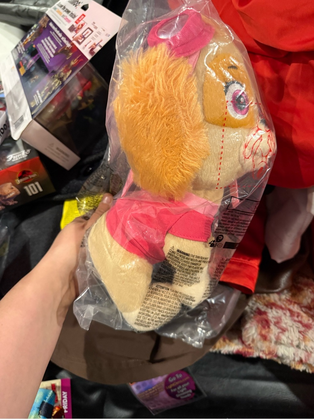 Plush Puppy Character Toy in Pink and Tan - Kids Toys